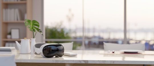 VR glasses on a table